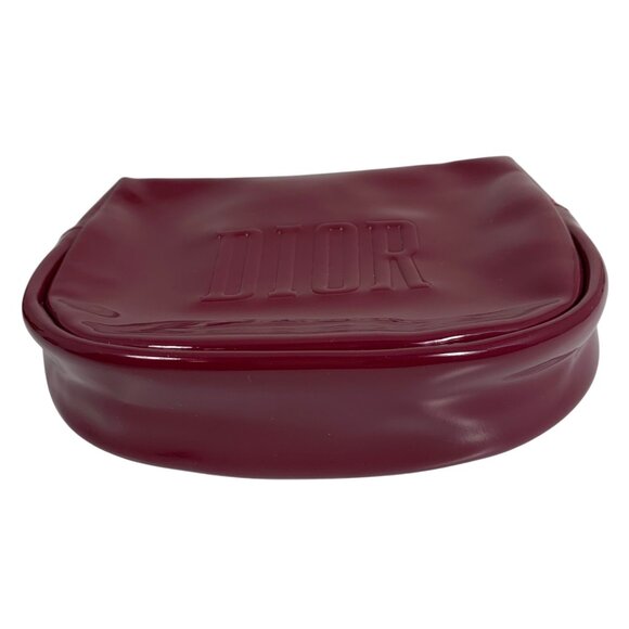 Dior Raspberry Purple Patent Leather Cosmetics Make Up Beauty Pouch - Picture 5 of 9